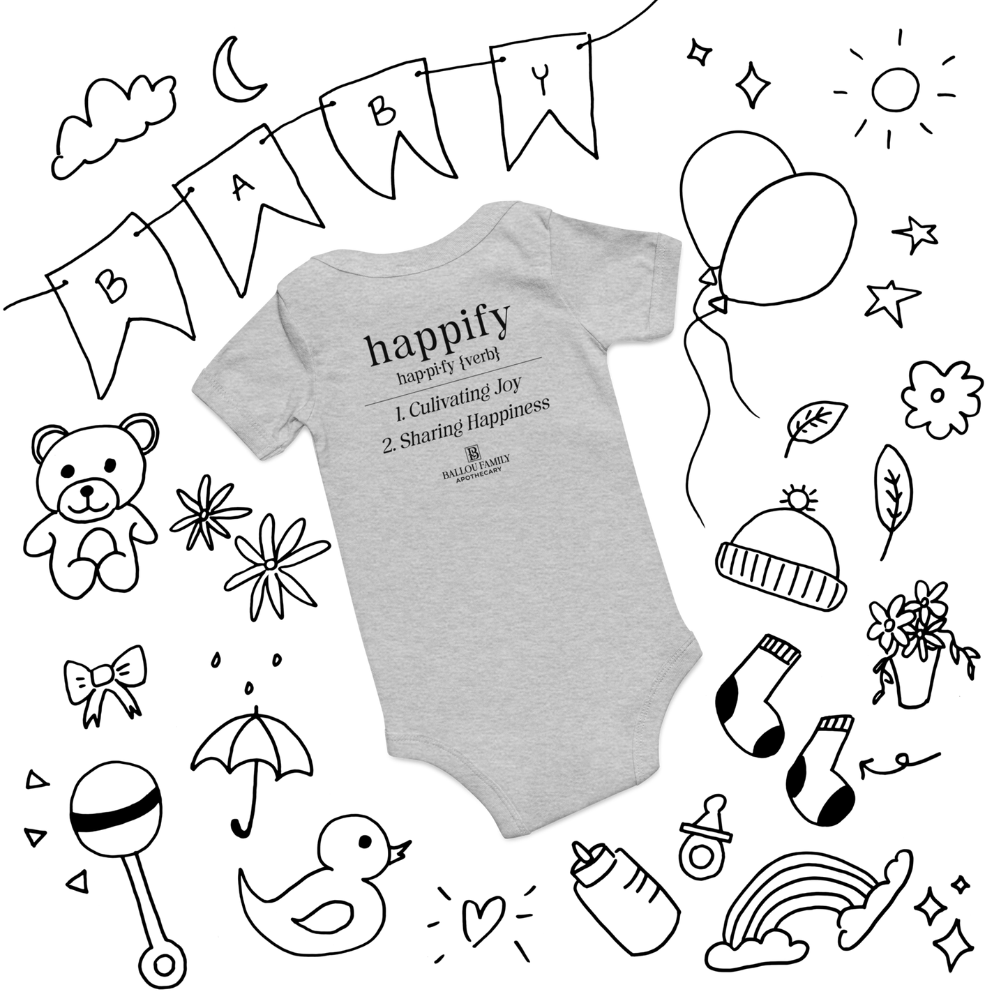 Happify Your Life Baby Short Sleeve - Light Colors
