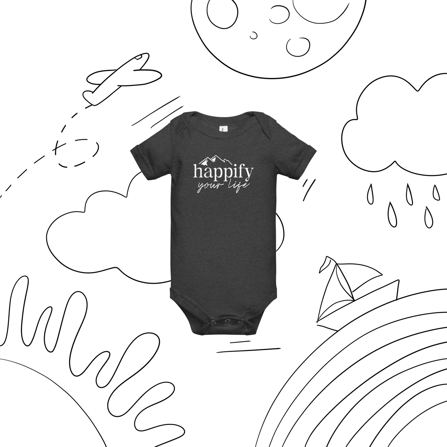 Happify Your Life Baby Short Sleeve - Dark Colors