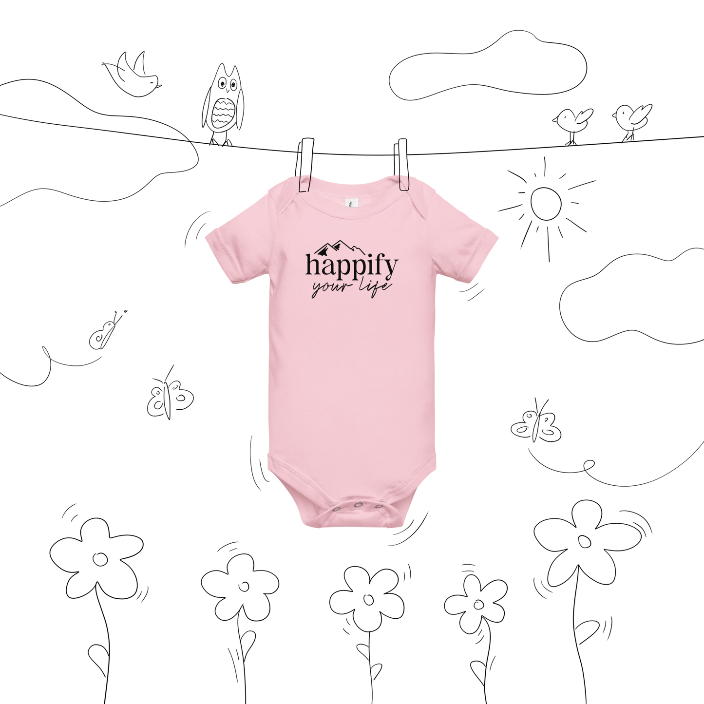 Happify Your Life Baby Short Sleeve - Light Colors