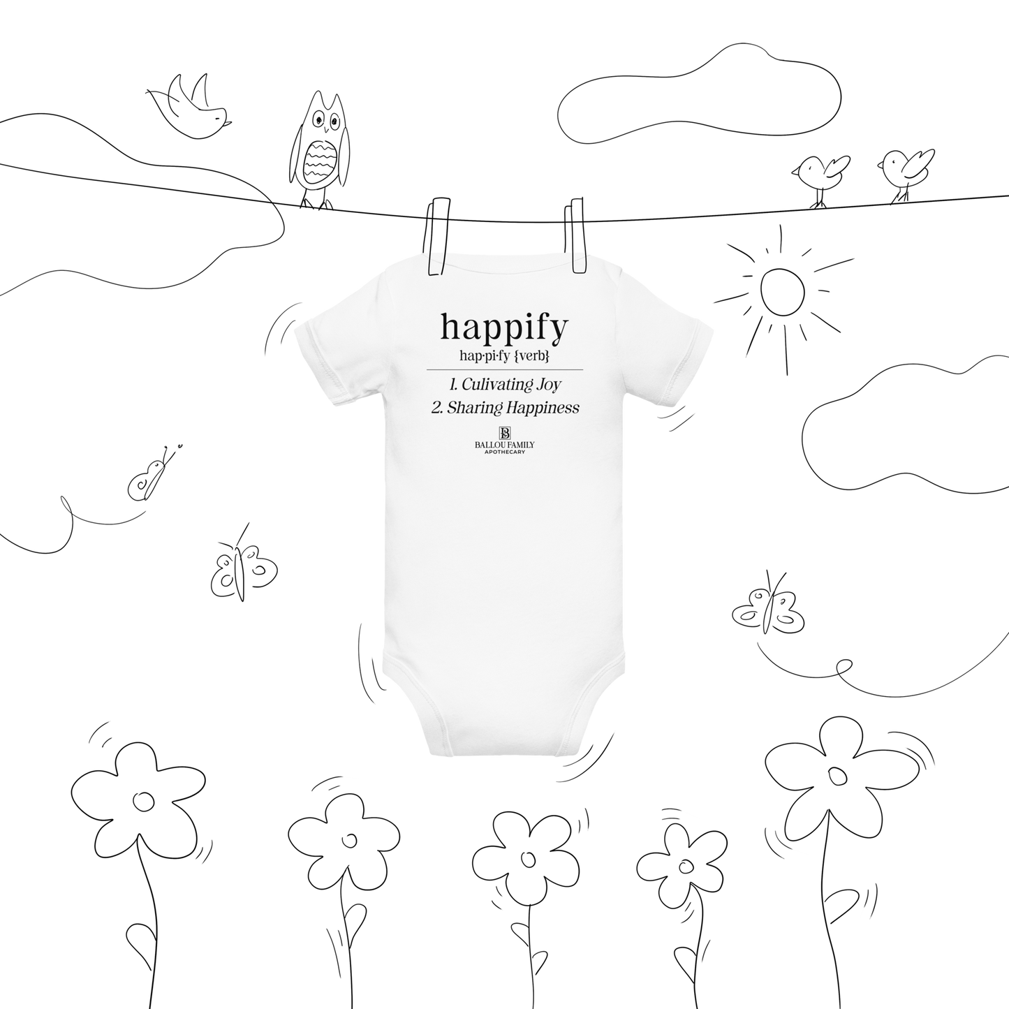 Happify Your Life Baby Short Sleeve - Light Colors