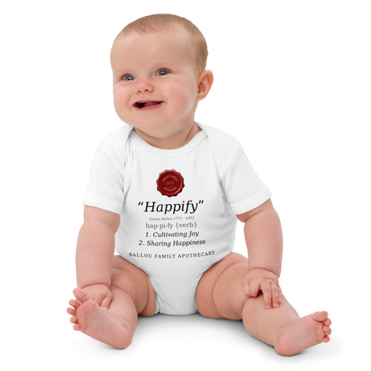 Organic cotton Happify baby bodysuit – Ballou Family Apothecary