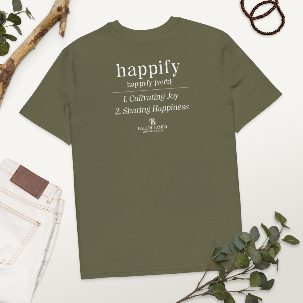 Unisex Happify Your Life Full Front organic cotton t-shirt
